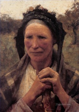 George Clausen Painting - Head of a Peasant Woman modern peasants impressionist Sir George Clausen